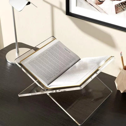 Multifunctional Acrylic Book Display Stand – X Shape