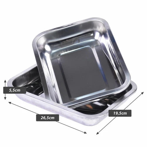 Bamboo Chopping Board Featuring Two Integrated Stainless Steel Trays