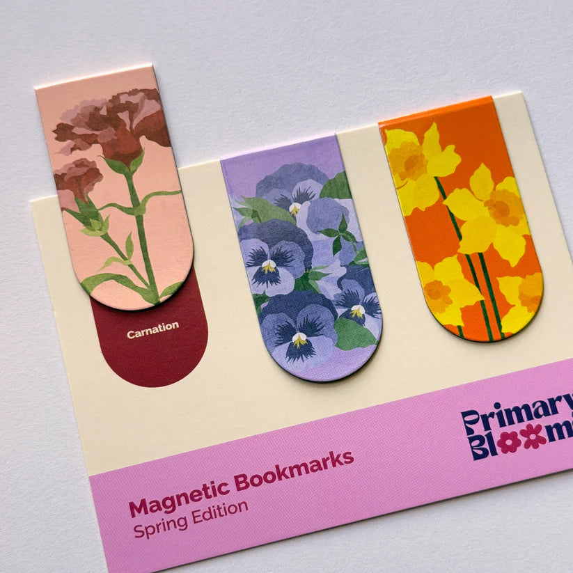 Primary Blooms magnetic bookmark
